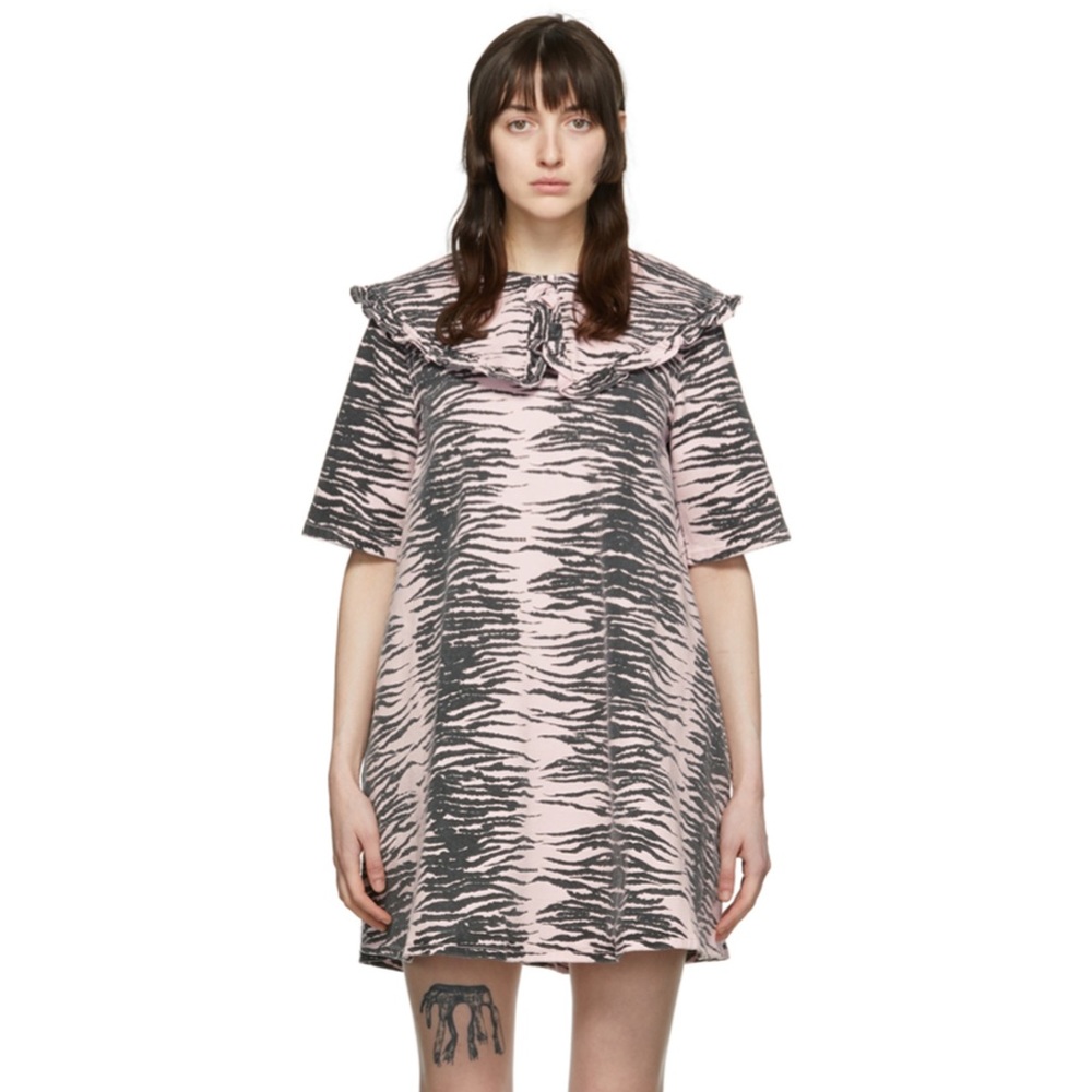 GANNI Organic Cotton Denim Mini Dress